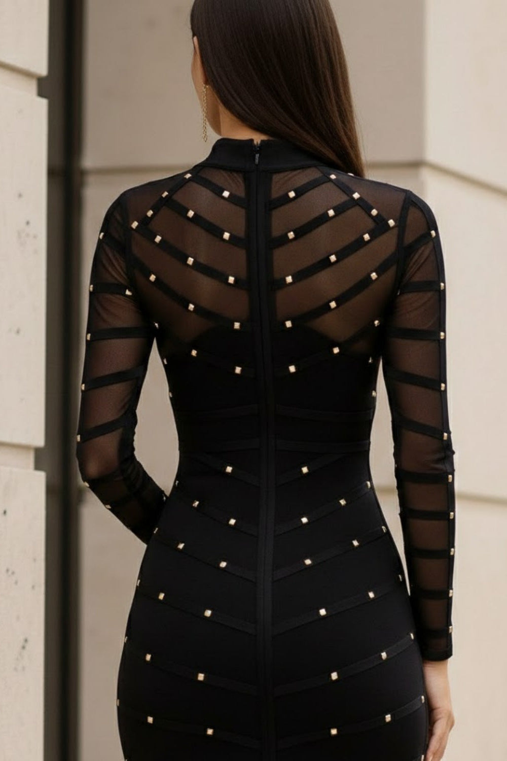 Black Sheath High Neck Short Prom Dress with Beading