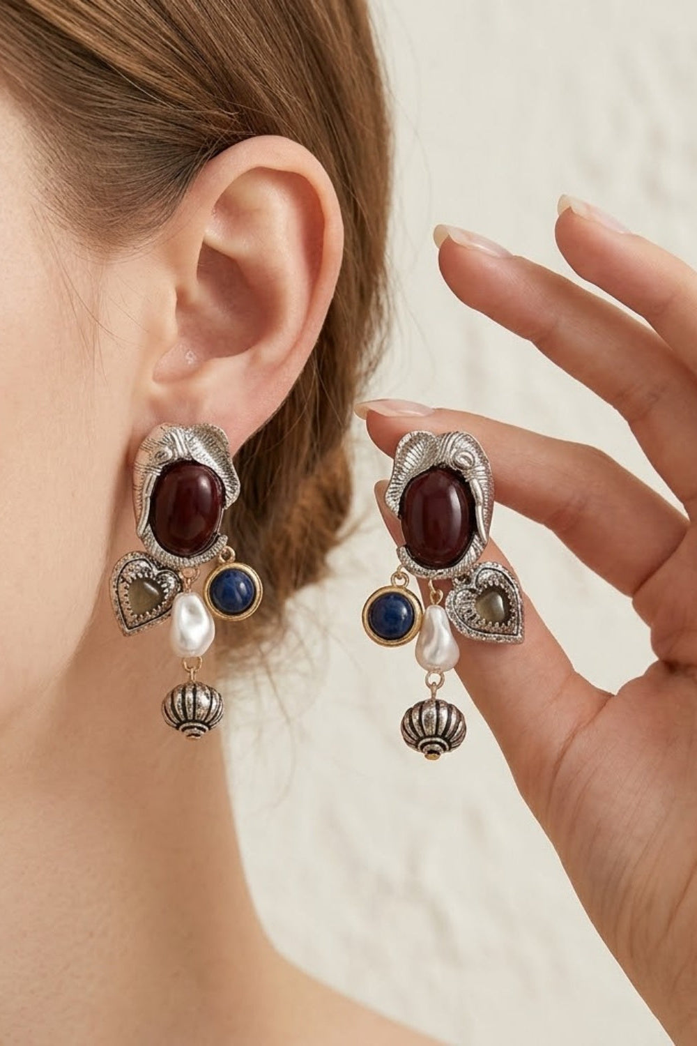 Vintage Baroque Pearl Drop Earrings