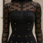 Black Sheath High Neck Short Prom Dress with Beading