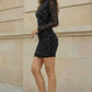 Black Sheath High Neck Short Prom Dress with Beading