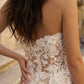 White Sheath Sweetheart Long Prom Dress with Floral Embroidery