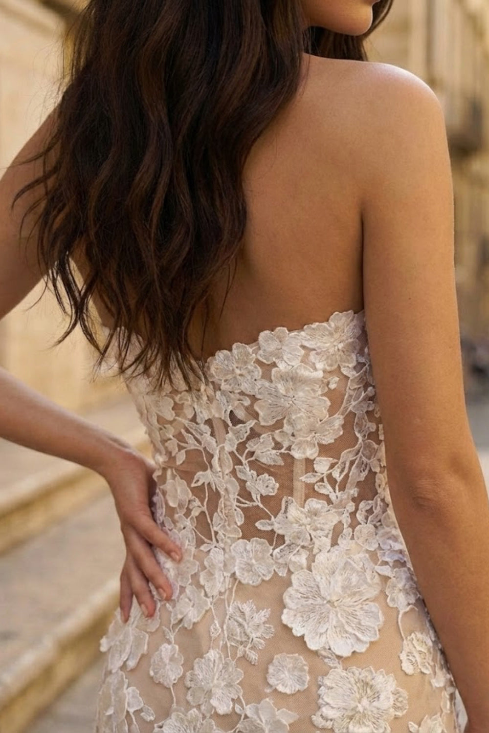White Sheath Sweetheart Long Prom Dress with Floral Embroidery