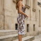 Brown sheath Sweetheart Short Prom Dress with Floral Embroidery
