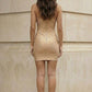 Sparkly Gold bodycon Sweetheart Short Homecoming Dress with Rhinestone