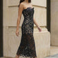 Black Sheath Strapless Long Formal Dress with Lace Appliques