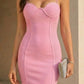 Simple Pink Mermaid Spaghetti Straps Long Prom Dress
