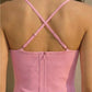 Simple Pink Mermaid Spaghetti Straps Long Prom Dress
