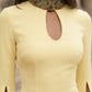 Yellow Mermaid High Neck Maxi Formal Dress