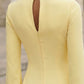 Yellow Mermaid High Neck Maxi Formal Dress