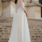 Ivory A-Line High Neck Long Formal Dress