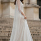 Ivory A-Line High Neck Long Formal Dress