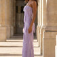 Lavender Sheath Strapless Long Formal Dress