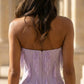 Lavender Sheath Strapless Long Formal Dress