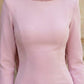 Pink Mermaid Bateau Long Backless Formal Dress