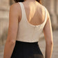 Black and White Sheath Square Neck Maxi Beaded Formal Dress