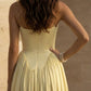 Yellow A-Line Spaghetti Straps Long Formal Dress