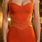 Red Bodycon Halter Cut Out Long Prom Dress