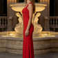 Red Sheath Sweetheart Long Formal Dress