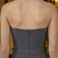 Grey Bodycon Off the Shoulder Long Formal Dress with Bow