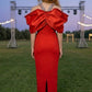 Red Halter Sheath Long Prom Dress