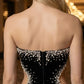 Black Sheath Sweetheart Long Prom Dress with Slit