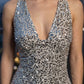 Sparkly Silver Mermaid Halter Long Prom Dress