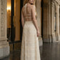 White Sheath Halter Long Prom Dress