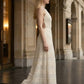White Sheath Halter Long Prom Dress