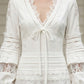 White A Line V Neck Mini Homecoming Dress