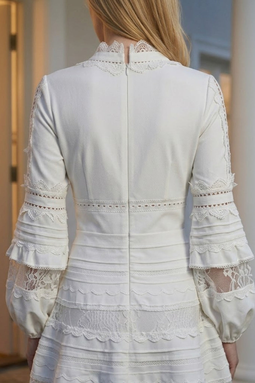 White A Line V Neck Mini Homecoming Dress