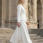2 Pieces White A Line V Neck Long Formal Dress
