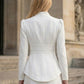 2 Pieces White A Line V Neck Long Formal Dress
