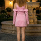 Pink Bodycon Spaghetti Straps Mini Homecoming Dress