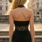 Black Sheath Halter Long Prom Dress with Lace Appliques