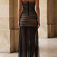Simple Black Bodycon Halter Long Evening Dress
