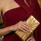 Red Sheath Neck Scarf Long Formal Dress with Cape