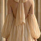 Apricot A Line Halter Short Homecoming Dress with Ruffles