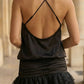 Simple Black Sheath Halter Short Homecoming Dress