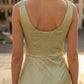 Sage Sheath Cowl Long Prom Dress with Slit