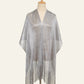 V-Neck Sheer Evening Wrap with Fringe