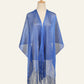 V-Neck Sheer Evening Wrap with Fringe