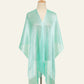 V-Neck Sheer Evening Wrap with Fringe