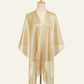 V-Neck Sheer Evening Wrap with Fringe
