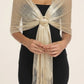 Sparkly Evening Wrap with Front Ring Closure and Fringe