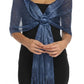 Sparkly Evening Wrap with Front Ring Closure and Fringe