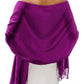 Solid Soft Evening Wrap with Fringe