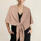Soft Knit Evening Wrap with Front Tie