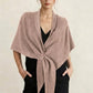 Soft Knit Evening Wrap with Front Tie