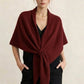 Soft Knit Evening Wrap with Front Tie