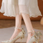 Silver Glitter Pearl Bow Stiletto Pumps